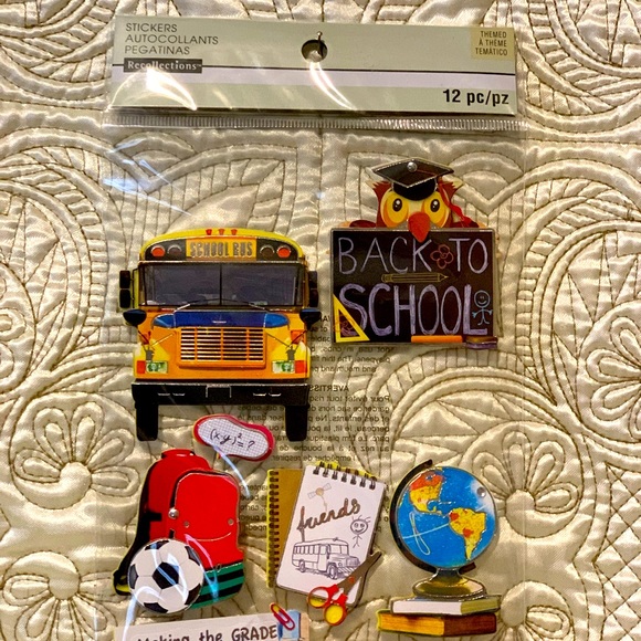 Back To School Stickers by Recollections; 12 pc. - Picture 2 of 5
